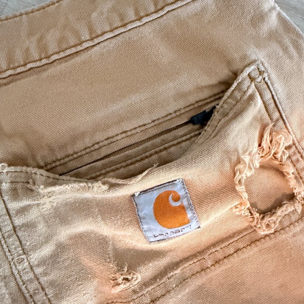 Carhartt 31x34 Double Front Rugged Flex Work Pants - Distressed Paint - Picture 6 of 8
